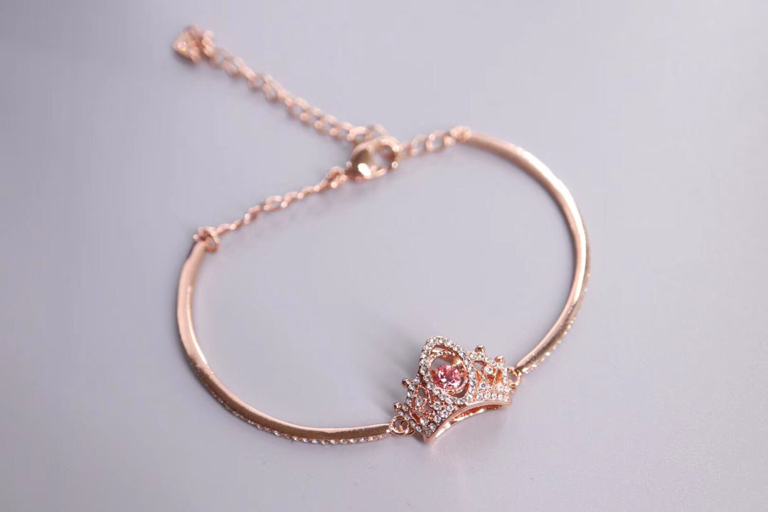 Swarovski Rose Gold-Tone Crown Heart Bangle - album image 4