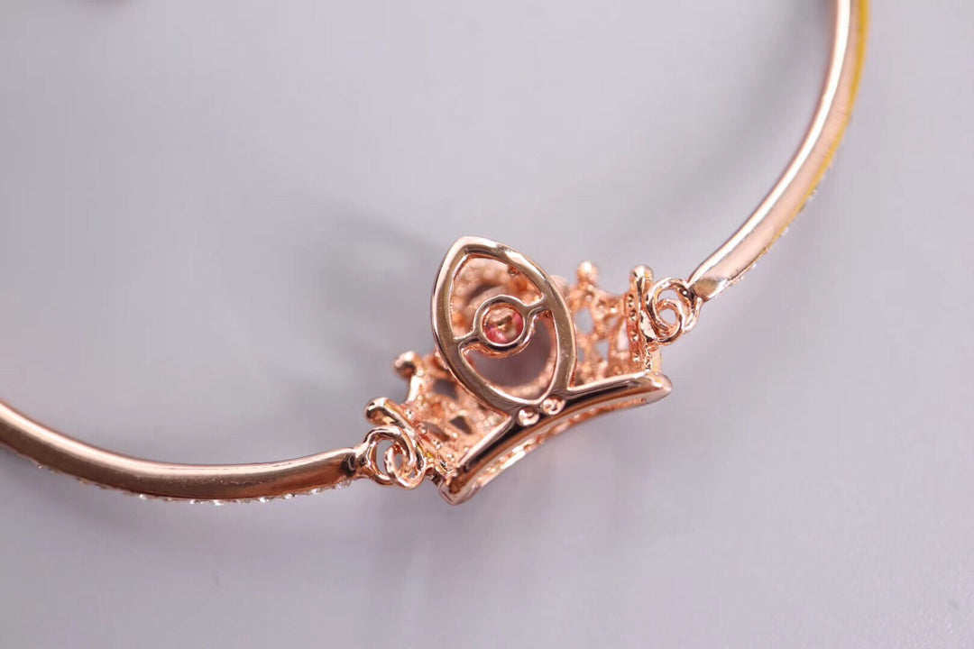 Swarovski Rose Gold-Tone Crown Heart Bangle - album image 8