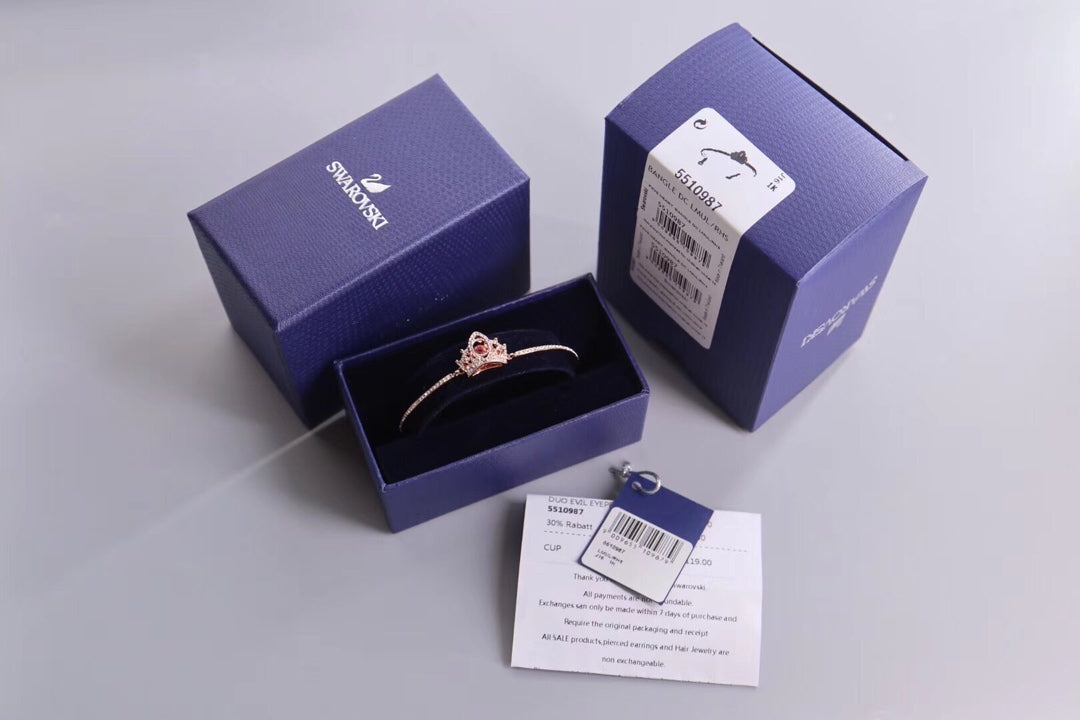Swarovski Rose Gold-Tone Crown Heart Bangle - album image 2