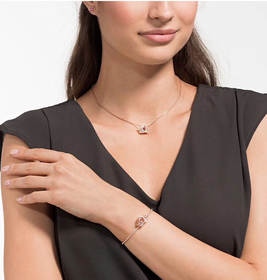 Swarovski Rose Gold-Tone Crown Heart Bangle - album image 9