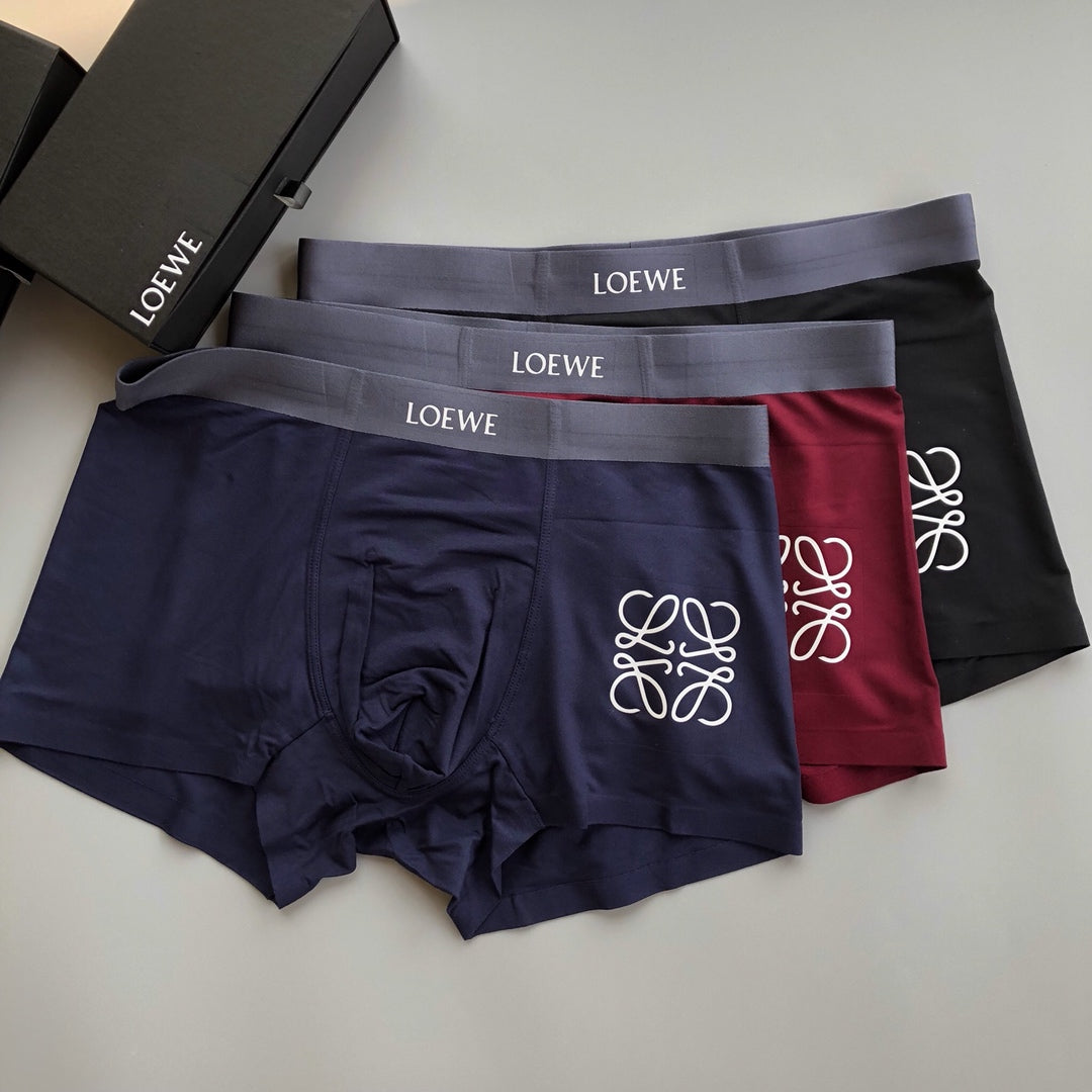Loewe gray waist white anagram boxer briefs - view 3
