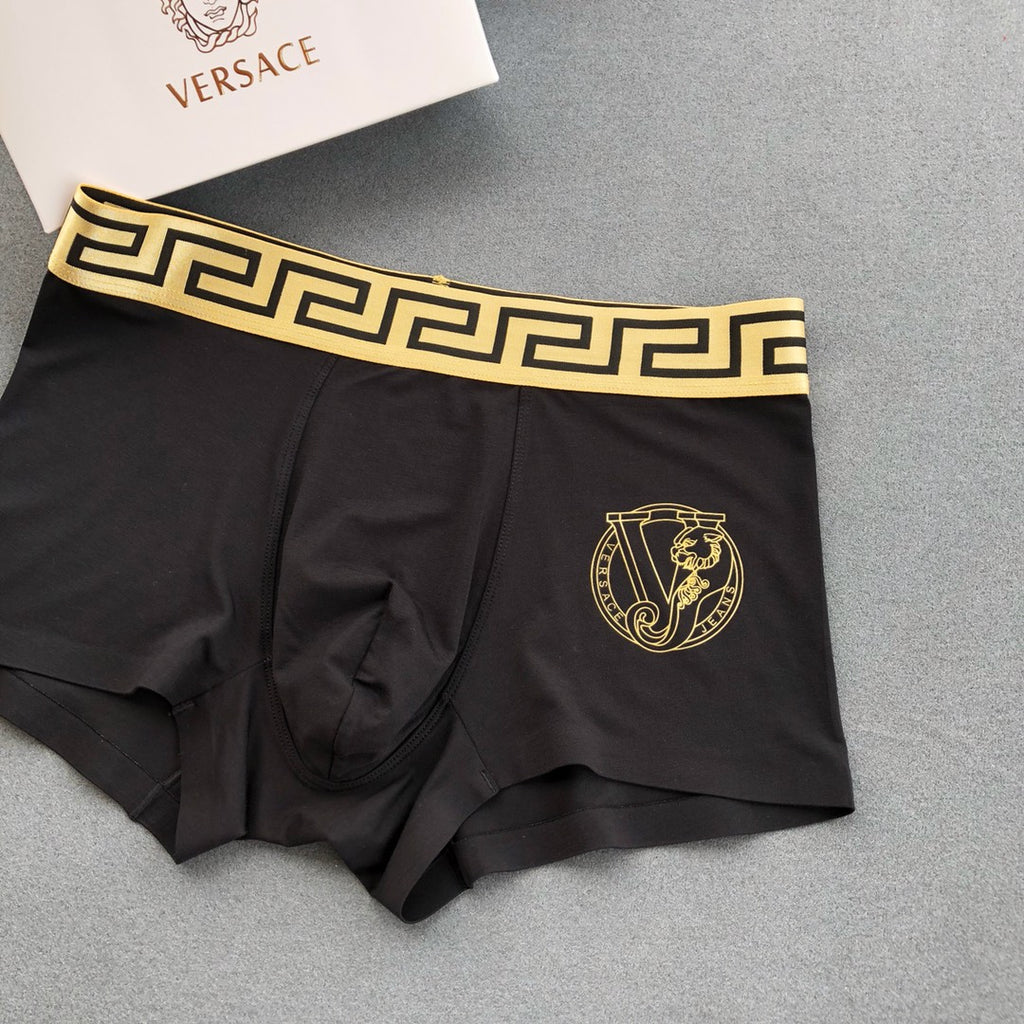 Versace single gold crest boxer briefs - view 6