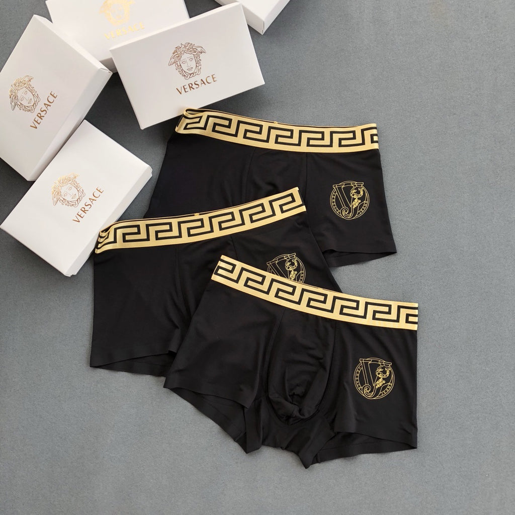 Versace single gold crest boxer briefs - view 4