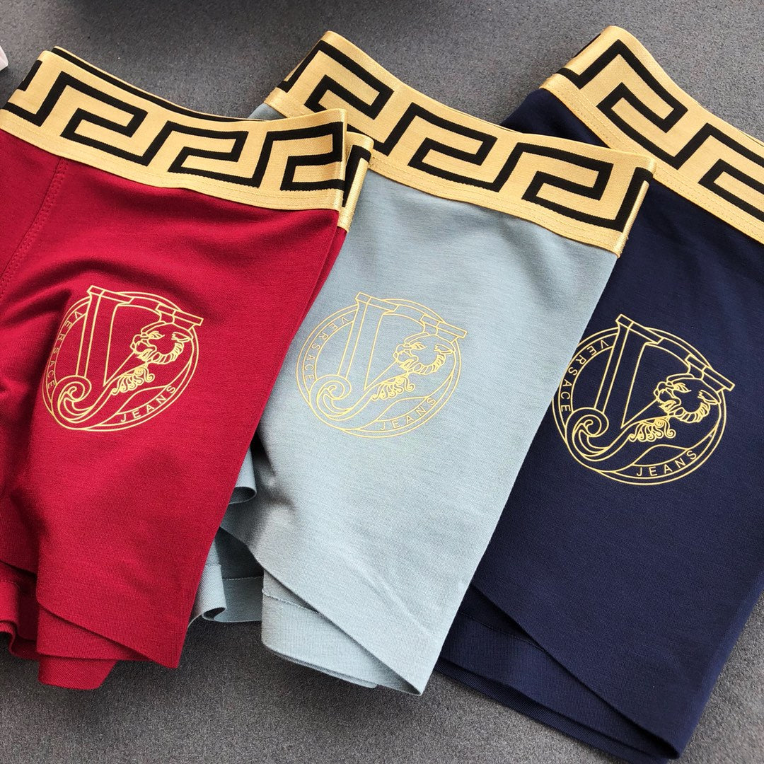 Versace gold wreath emblem boxer briefs - view 3