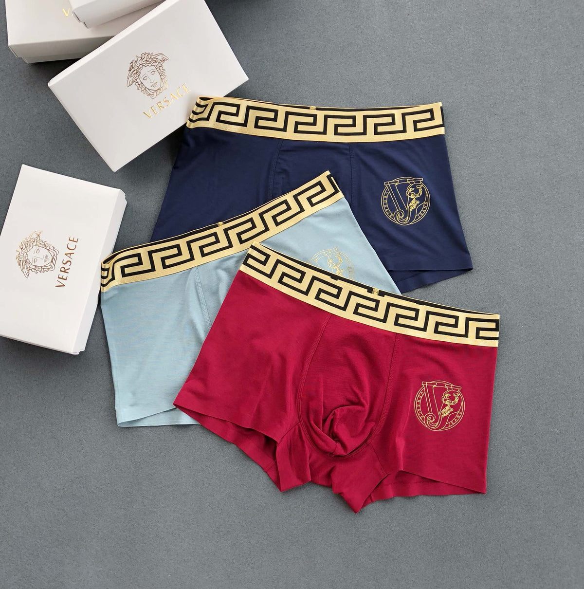 Versace gold wreath emblem boxer briefs - view 4