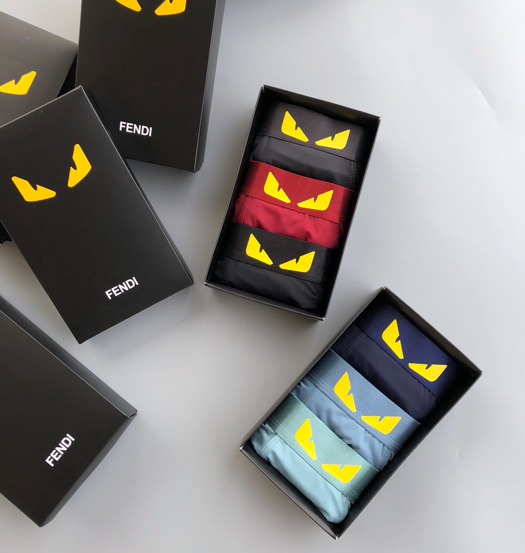 Fendi large yellow eyes boxer briefs - view 1