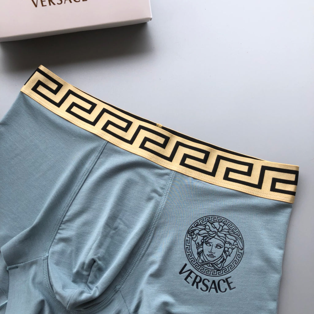 Versace black circular wordmark boxer briefs - view 6