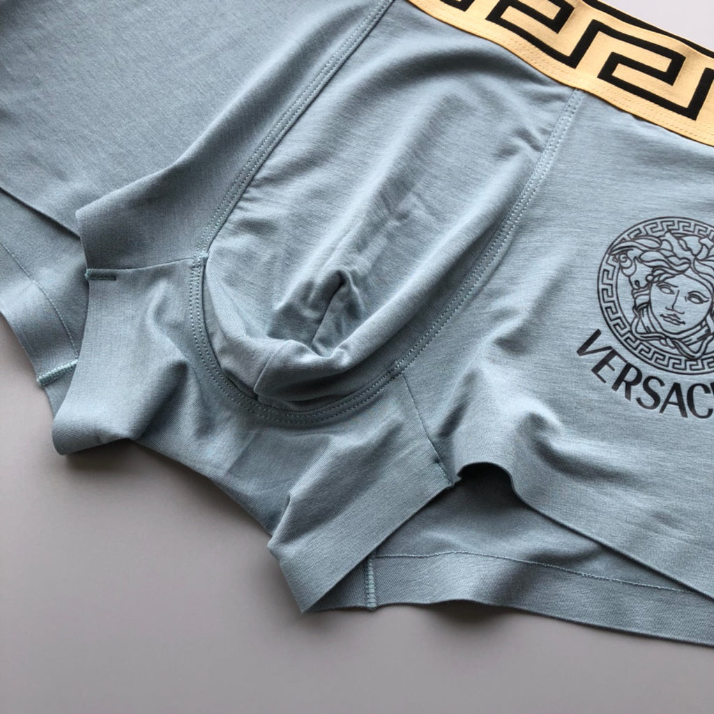 Versace black circular wordmark boxer briefs - view 7
