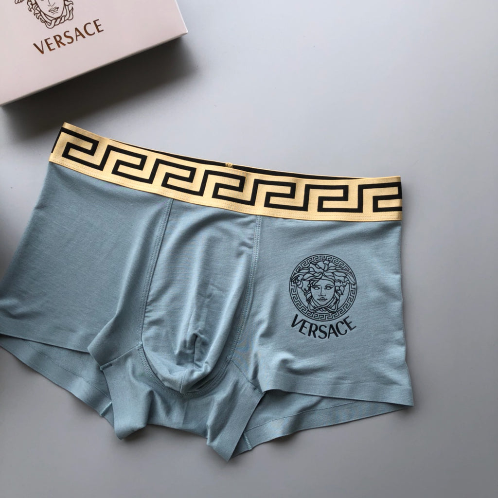 Versace black circular wordmark boxer briefs - view 5