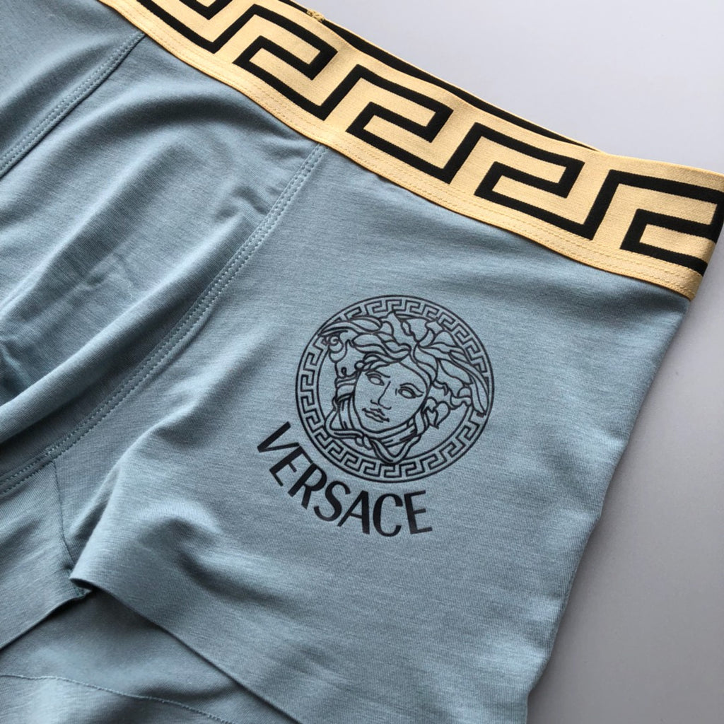 Versace black circular wordmark boxer briefs - view 9