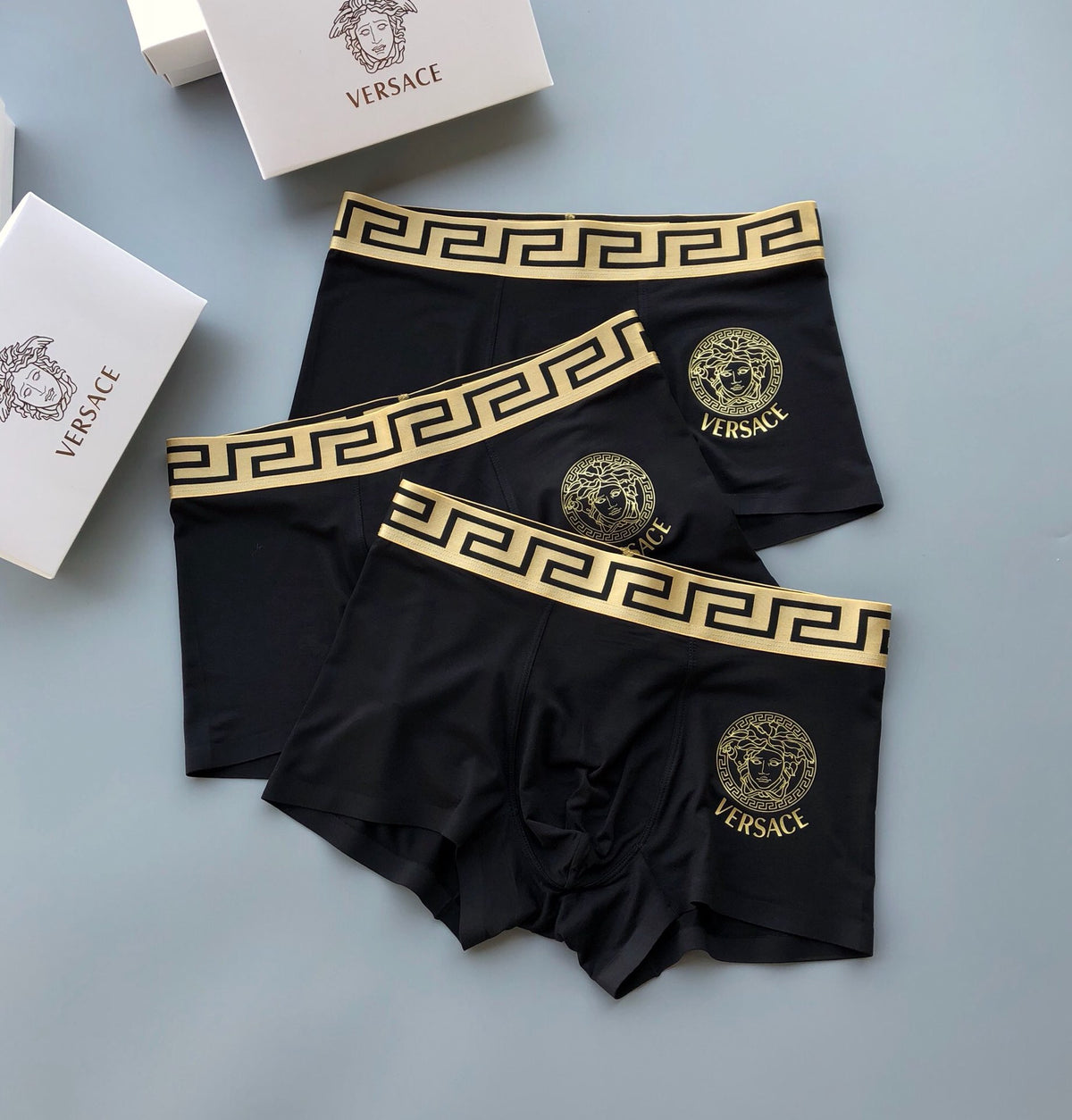 Versace black gold medusa boxer briefs - view 2