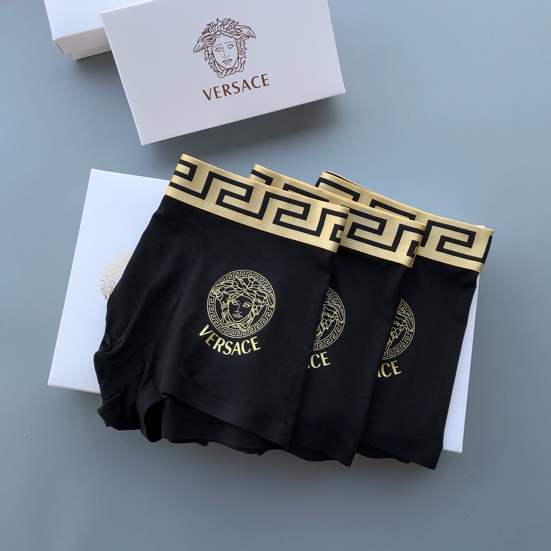 Versace black gold medusa boxer briefs - view 1