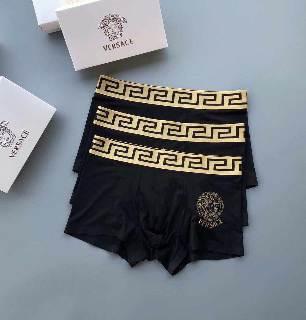 Versace black gold medusa boxer briefs - view 4