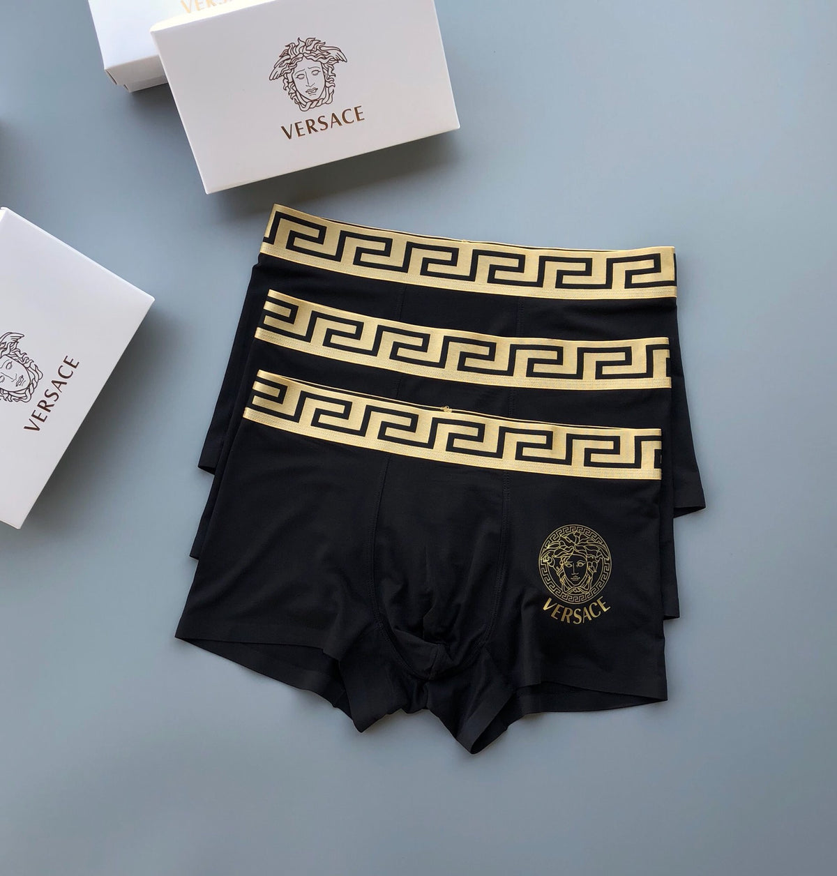 Versace black gold medusa boxer briefs - view 4