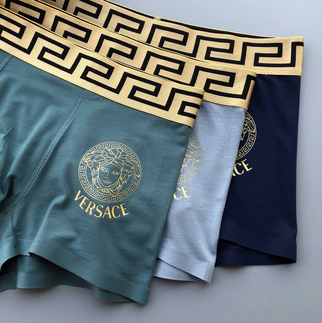 Versace greek key medusa boxer briefs - view 3