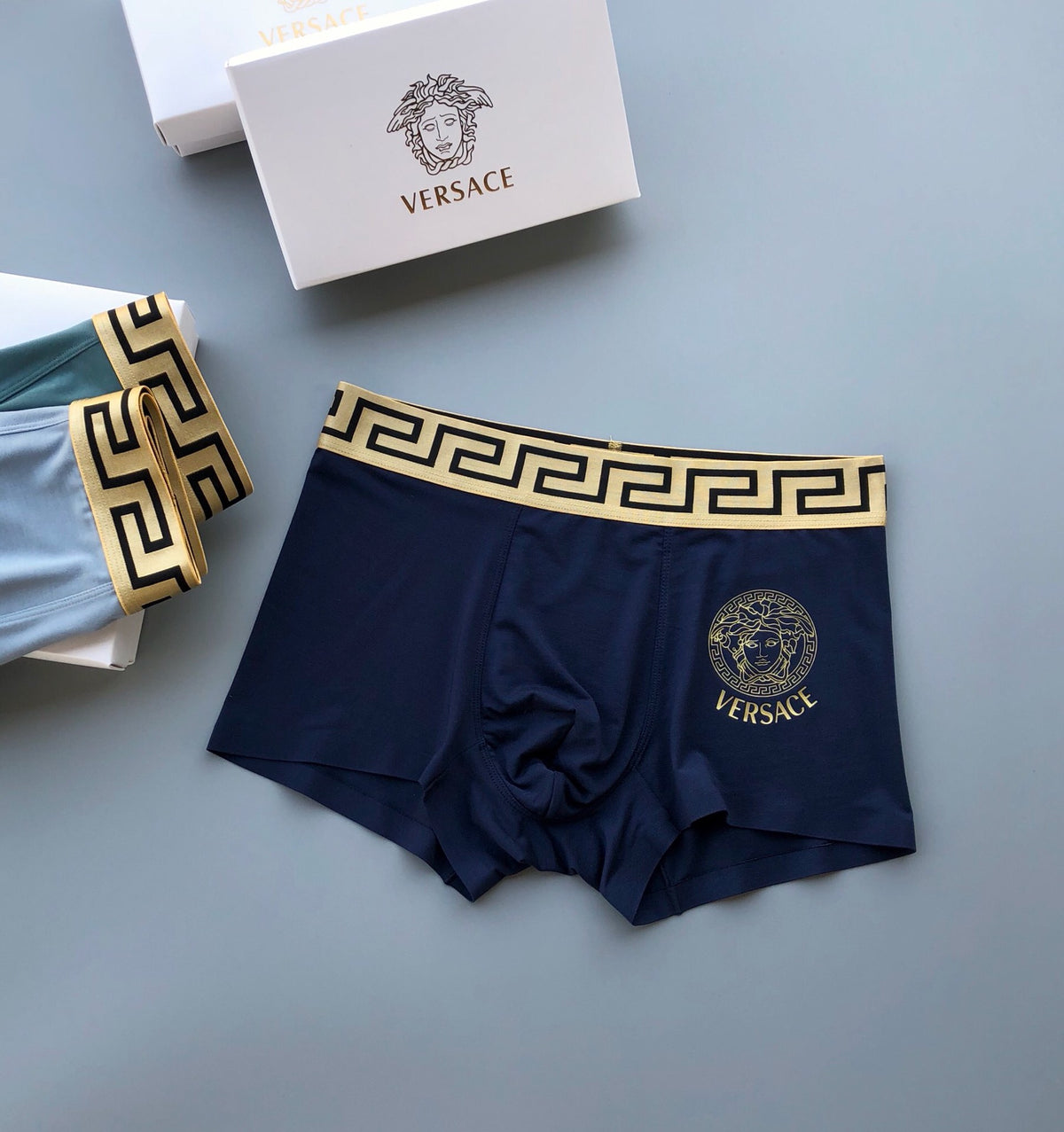 Versace greek key medusa boxer briefs - view 6
