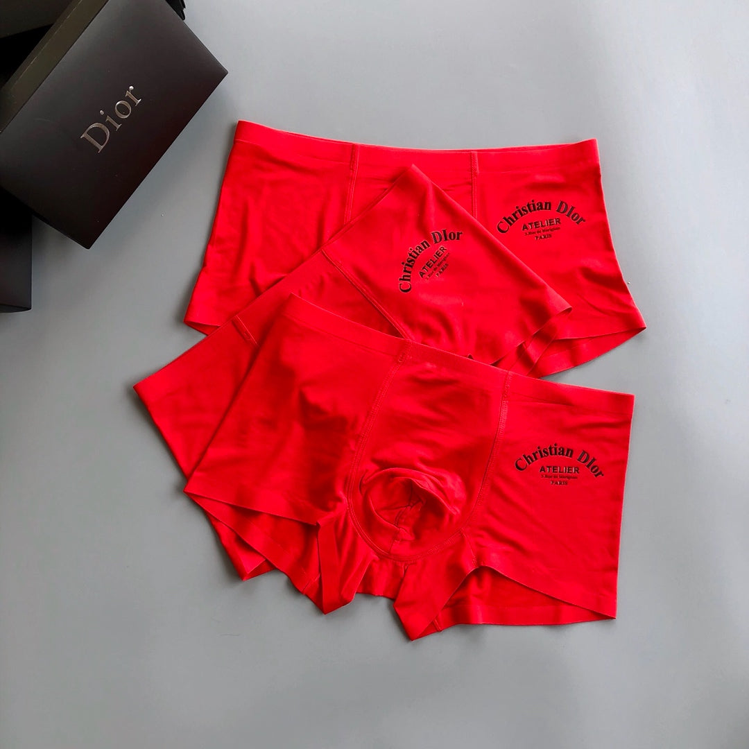 Dior red tonal lettering boxer briefs - view 4