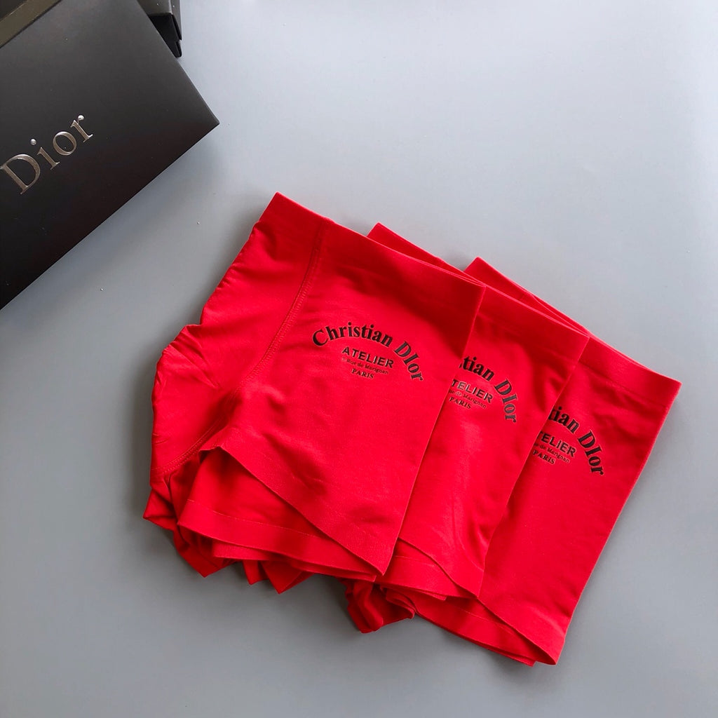 Dior red tonal lettering boxer briefs - view 3