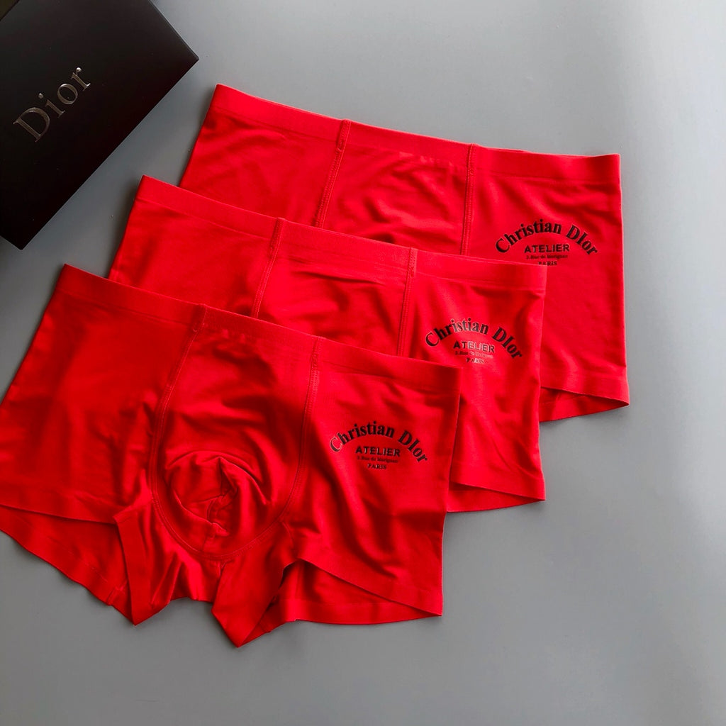 Dior red tonal lettering boxer briefs - view 1