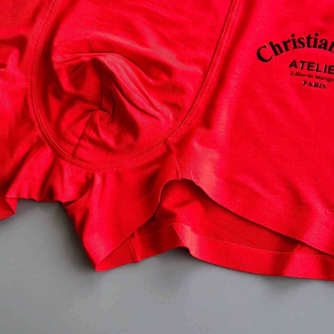 Dior red tonal lettering boxer briefs - view 8