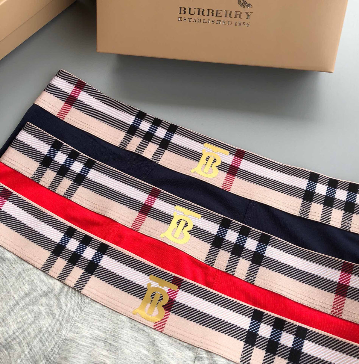 Burberry boxed check waist tb boxer briefs - view 4