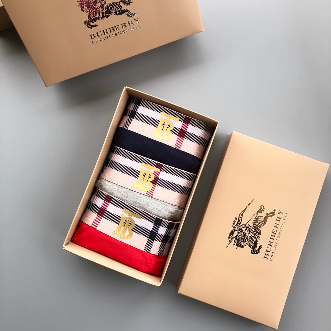 Burberry check waist gold tb boxer briefs - view 2