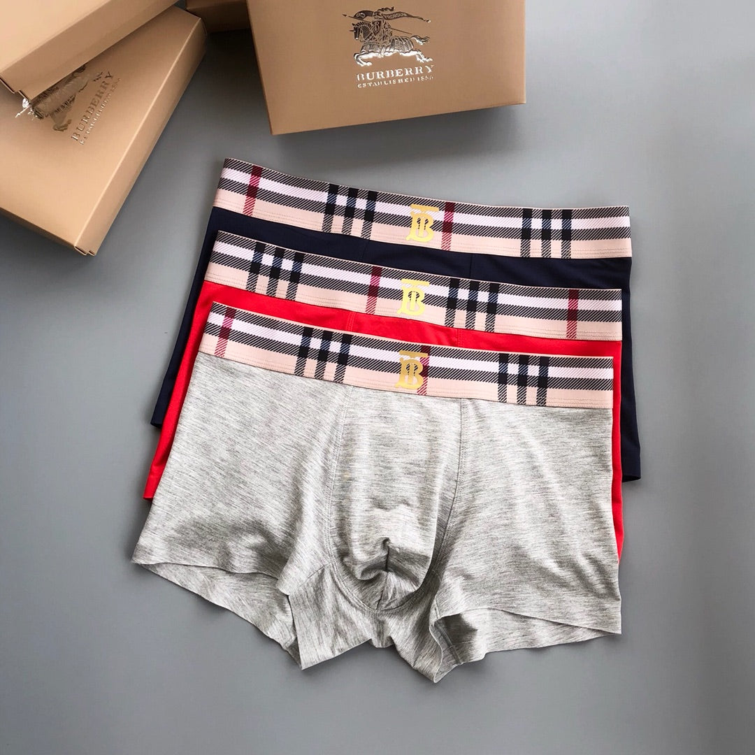 Burberry check waist gold tb boxer briefs - view 1