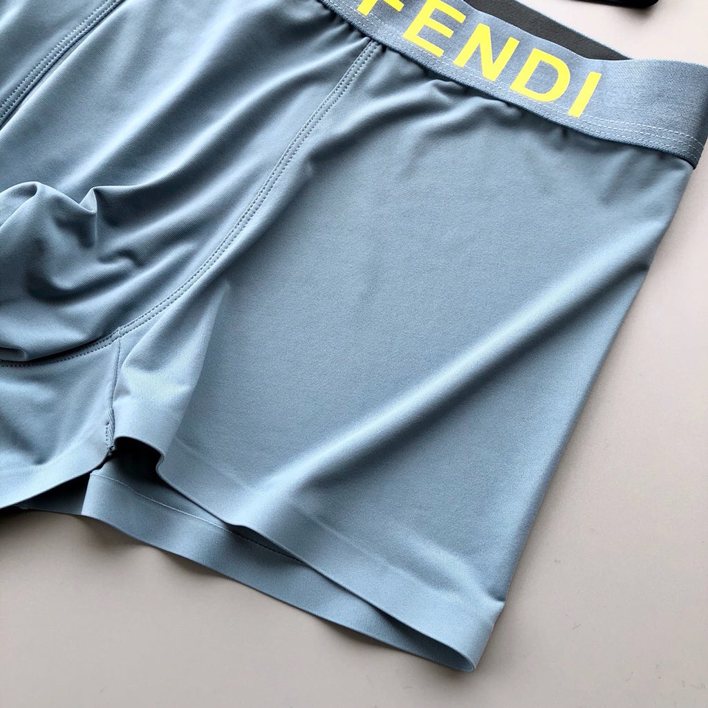 Fendi yellow waist wordmark boxer briefs - view 6