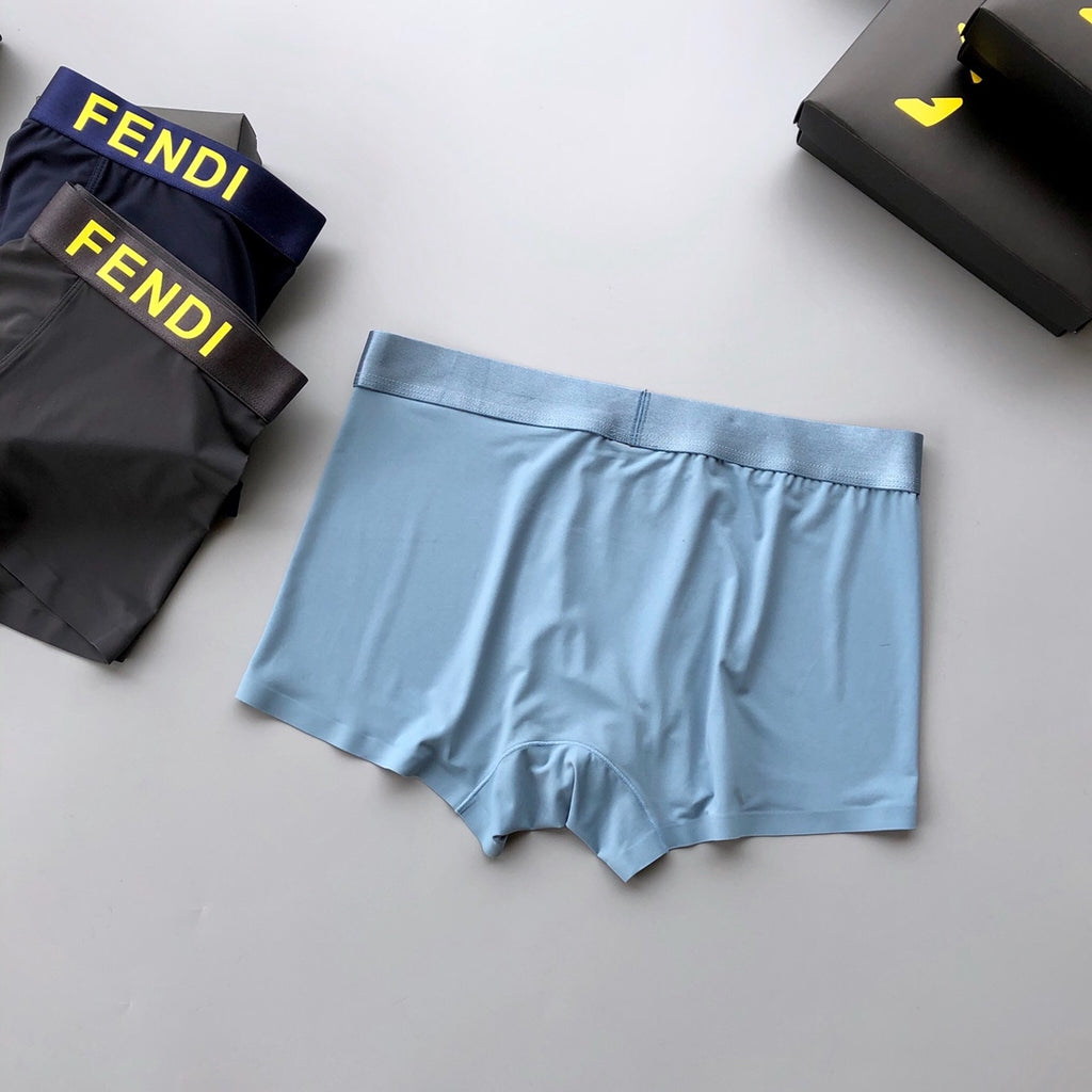 Fendi yellow waist wordmark boxer briefs - view 8