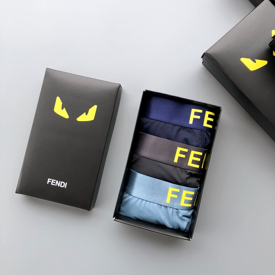 Fendi yellow waist wordmark boxer briefs - view 9