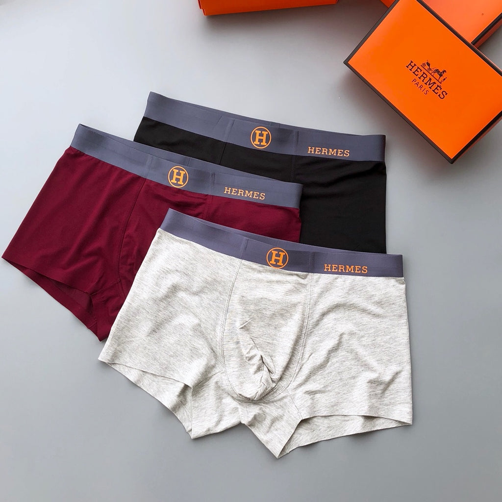 Hermes heather wordmark waist men's underwear, image 2