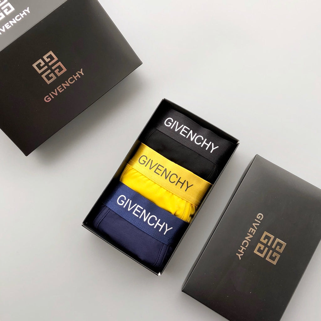 Givenchy yellow contrast letter waist boxer briefs - view 2