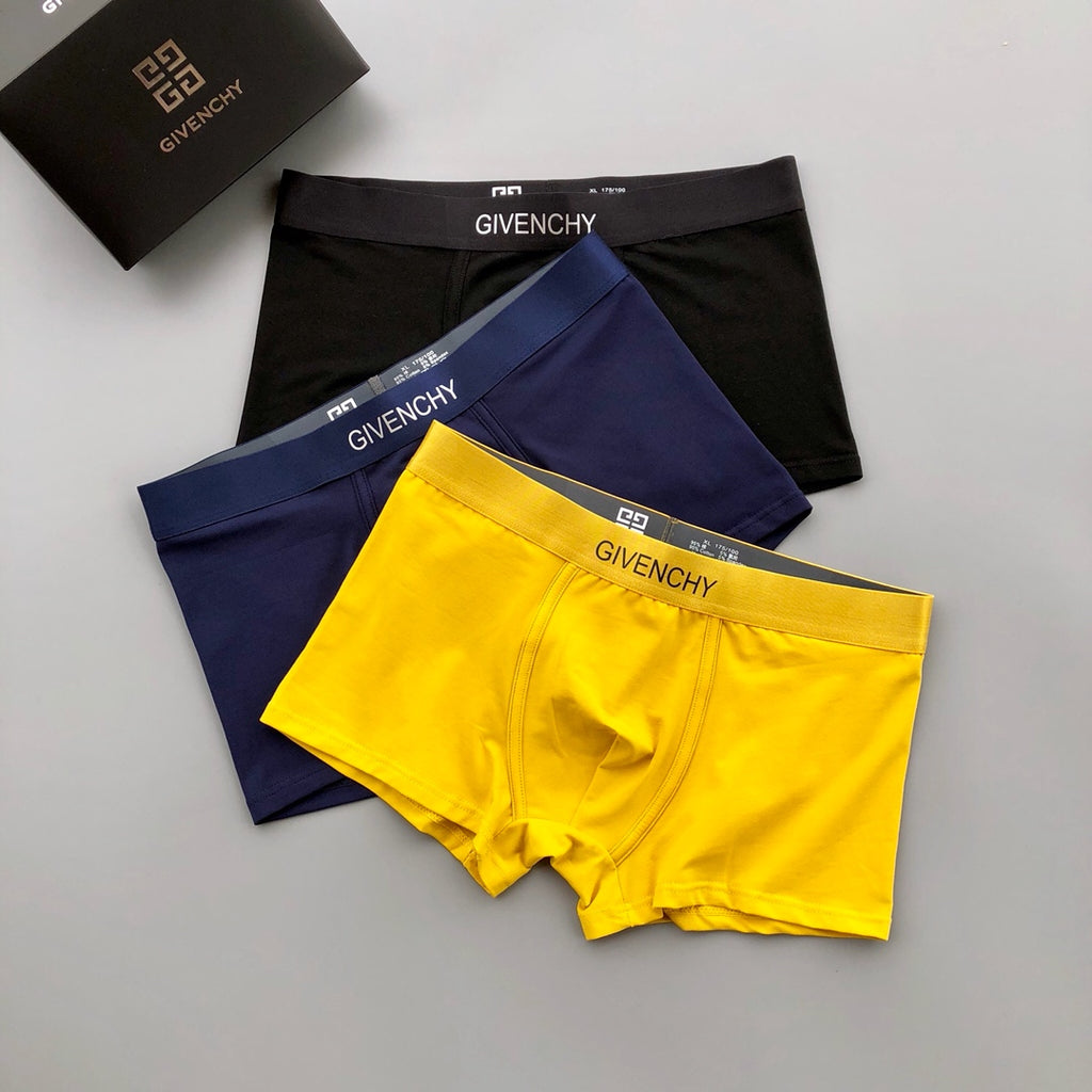 Givenchy yellow contrast letter waist boxer briefs - view 3