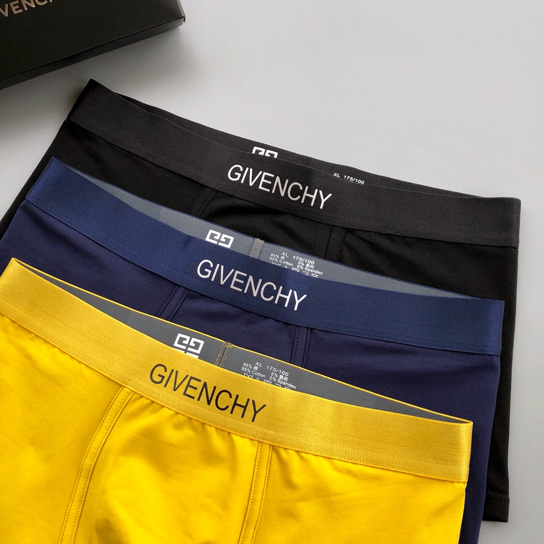 Givenchy yellow contrast letter waist boxer briefs - view 4