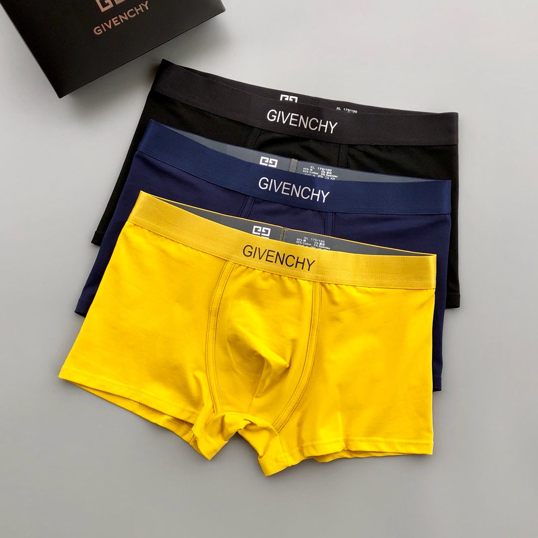 Givenchy yellow contrast letter waist boxer briefs - view 5