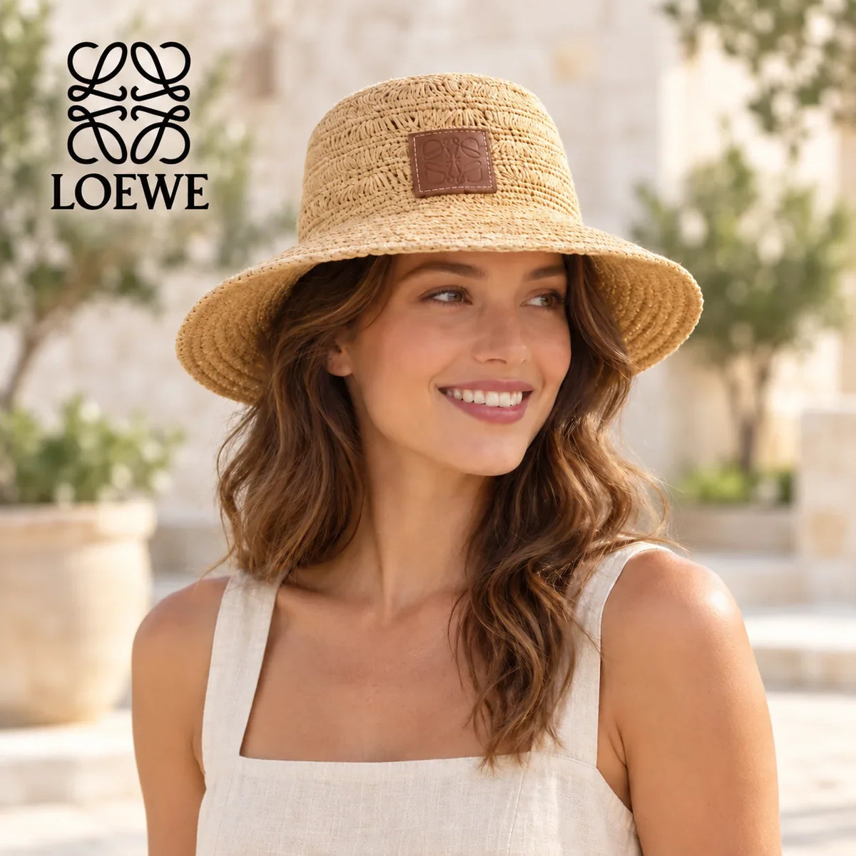 Loewe Open Knit Bucket Hat - image 1