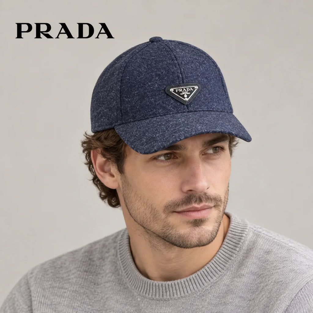 Prada baseball cap worn by an adult male model