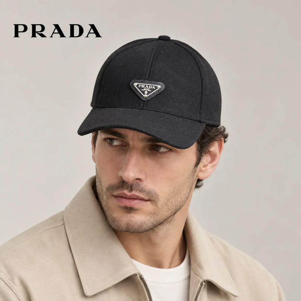 Prada baseball cap worn by an adult male model