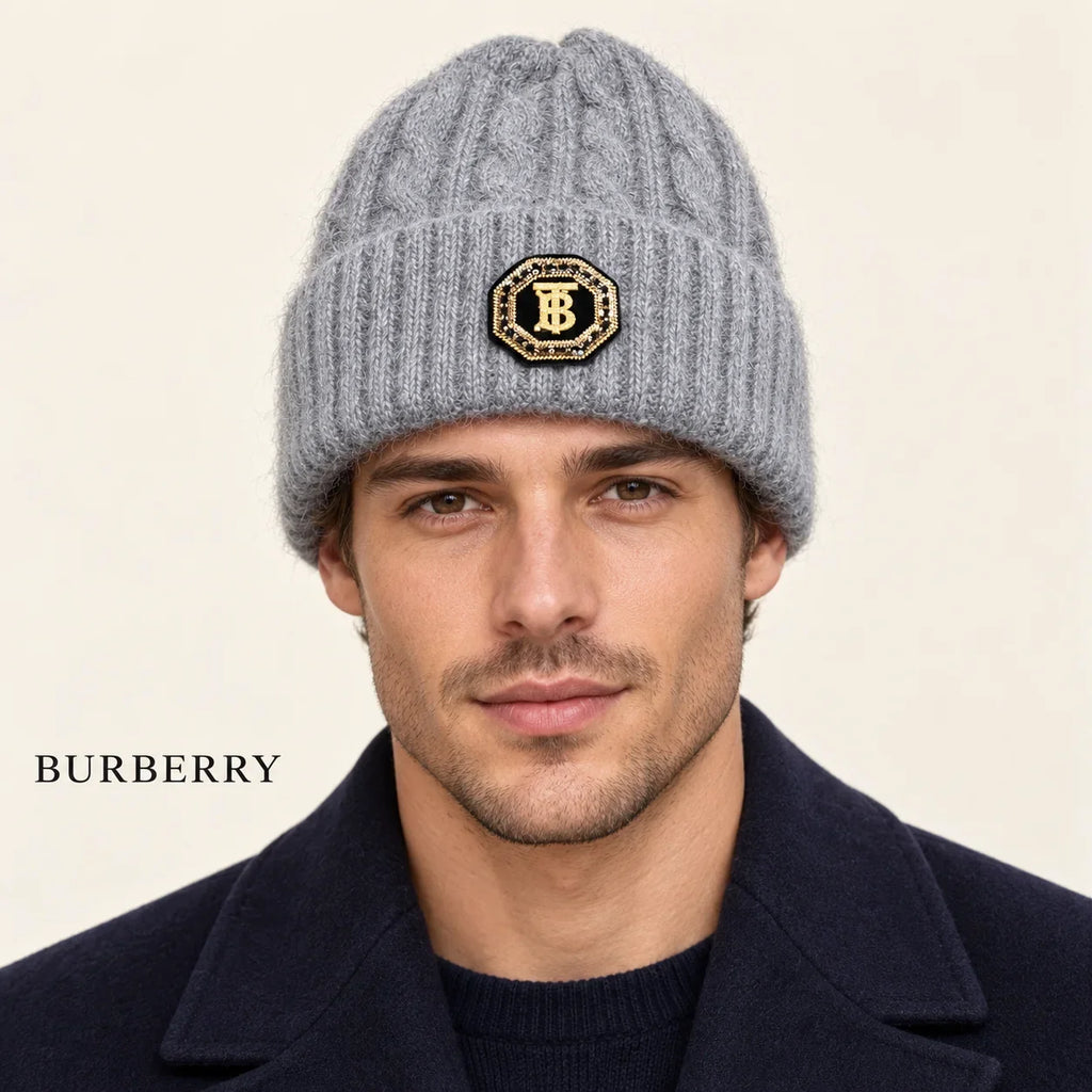 Burberry Cable Knit Patch Beanie - image 1