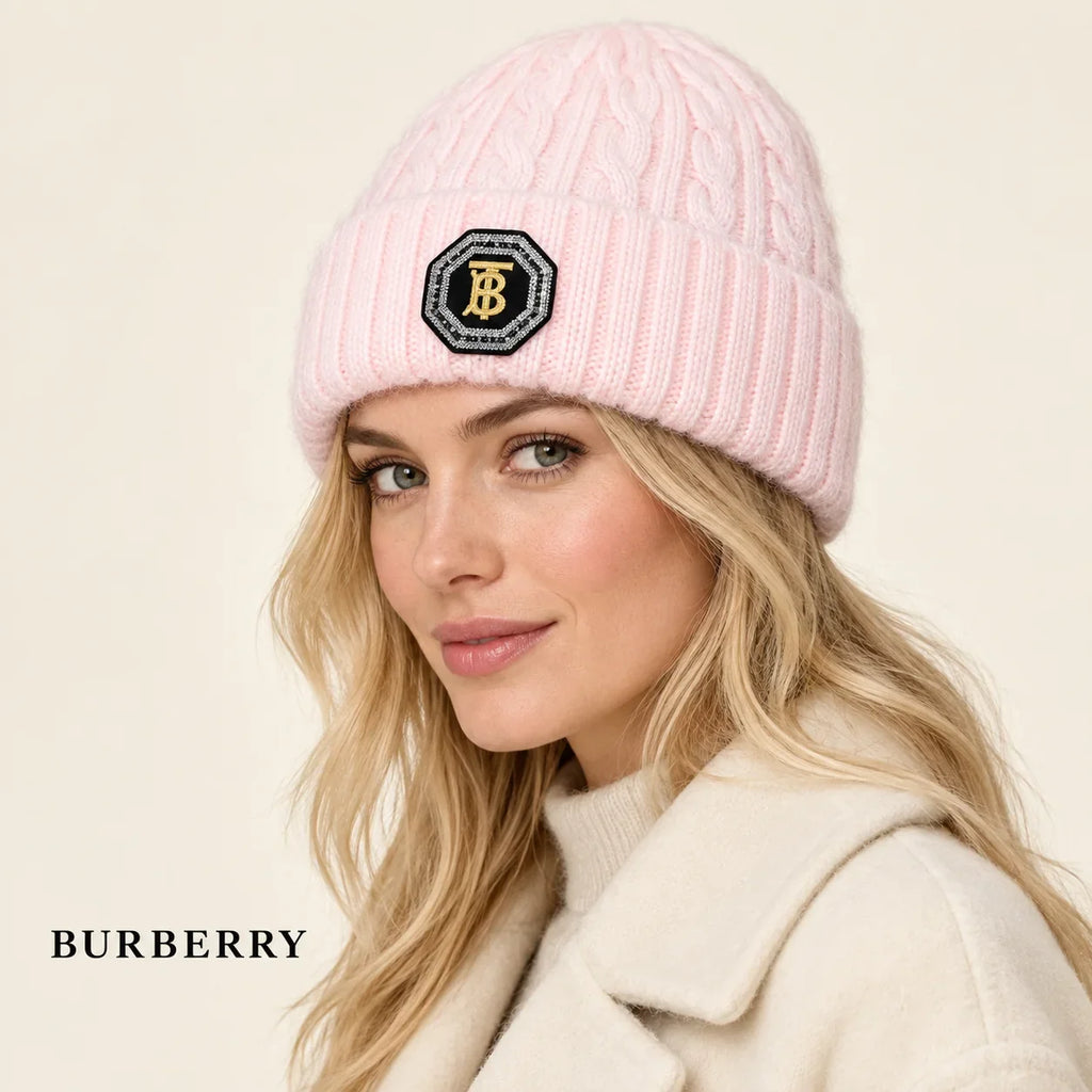 Burberry Cable Knit Patch Beanie - image 1