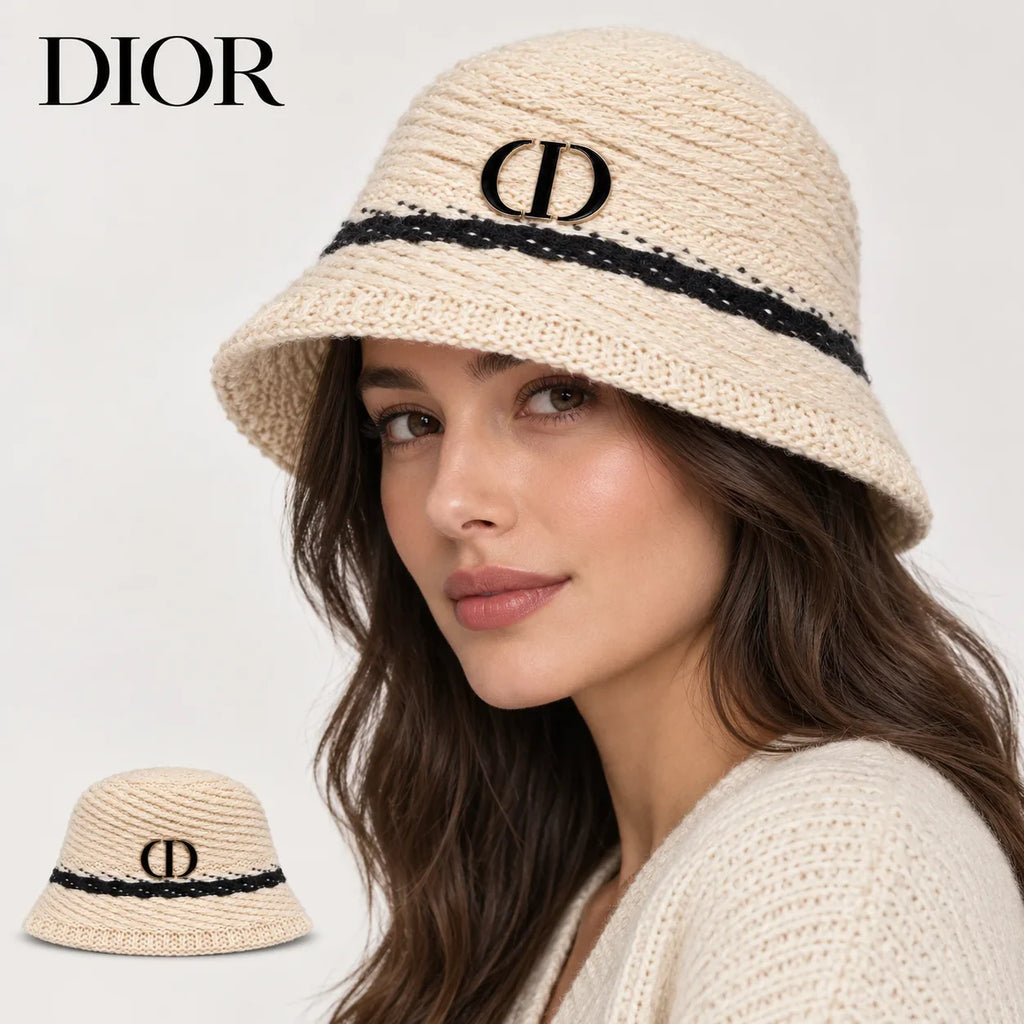 Dior Open Knit Bucket Hat - image 1