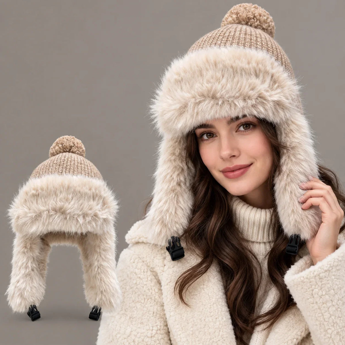 Moncler Plush Earflap Hat - image 1