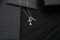 Chrome Hearts Clear Accent Double Cross Necklace - album image 1