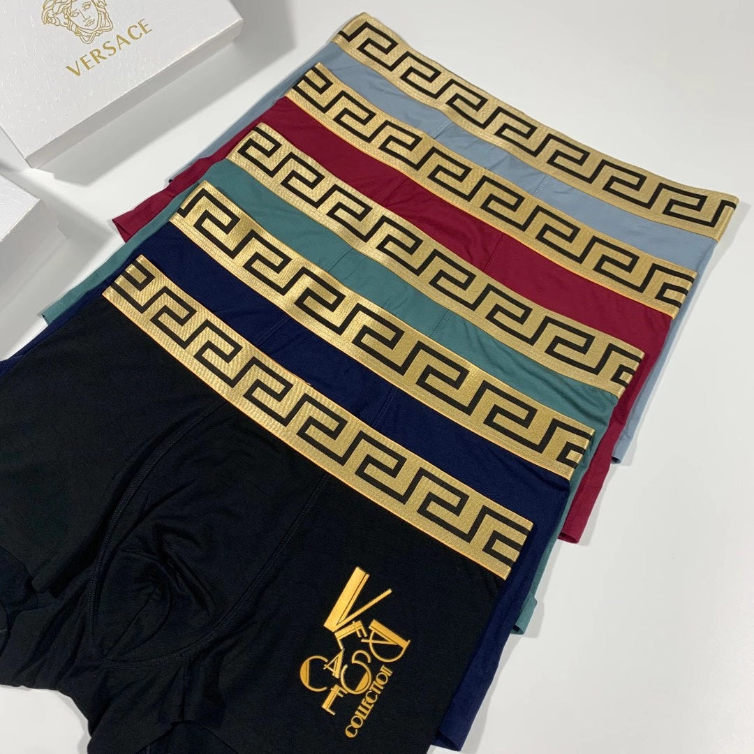 Versace gold stacked letters boxer briefs - view 3