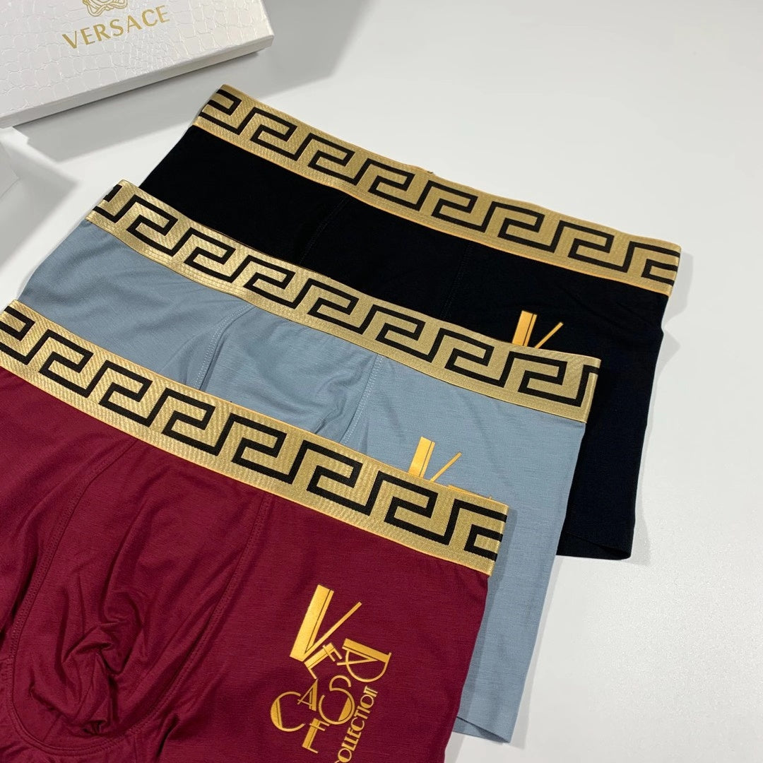 Versace gold stacked letters boxer briefs - view 4