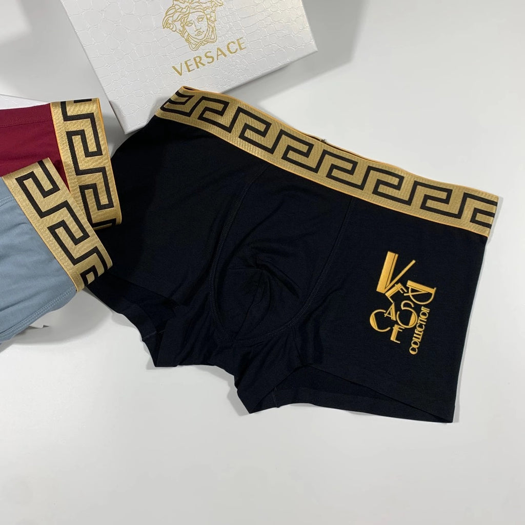Versace gold stacked letters boxer briefs - view 9