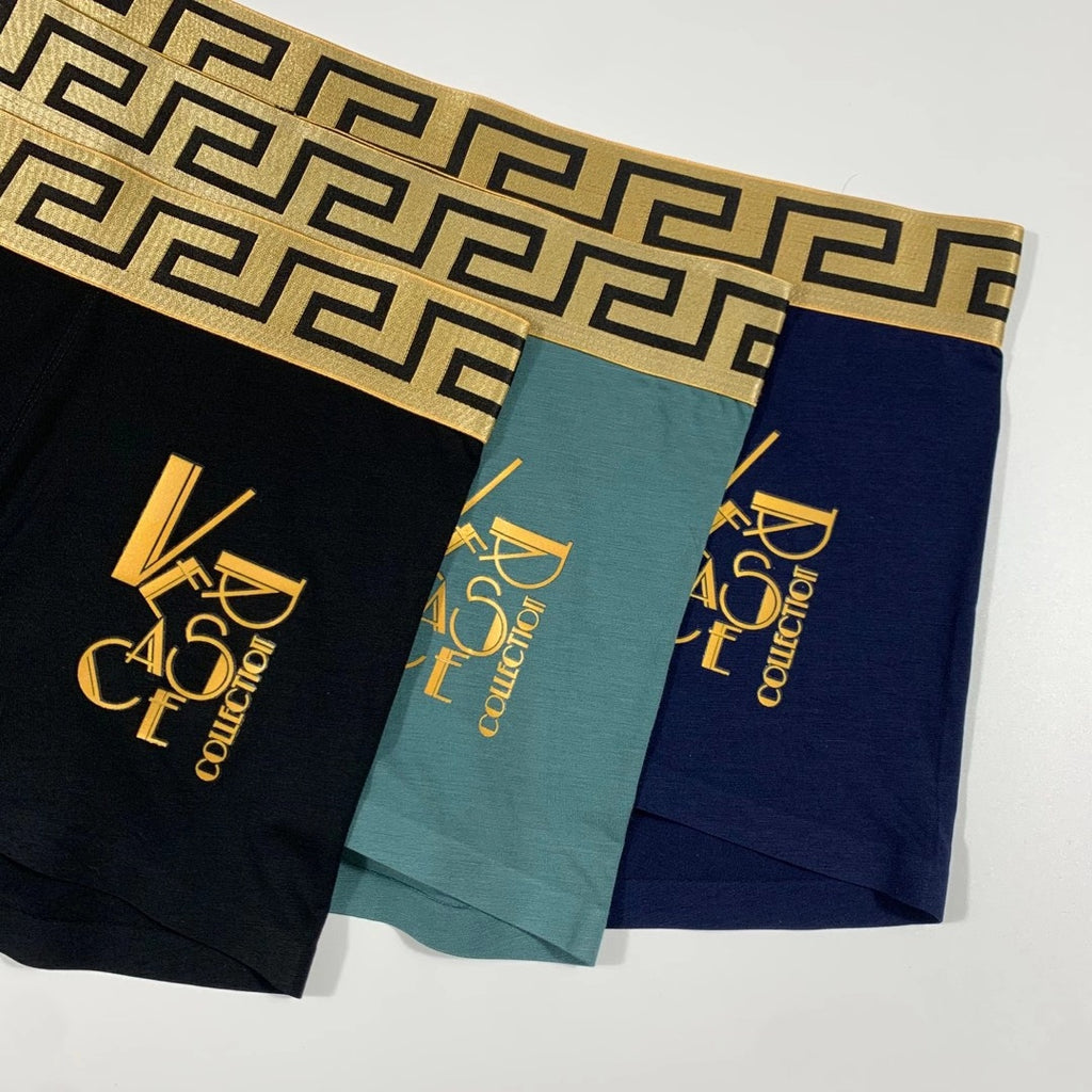 Versace stacked gold lettering boxer briefs - view 3