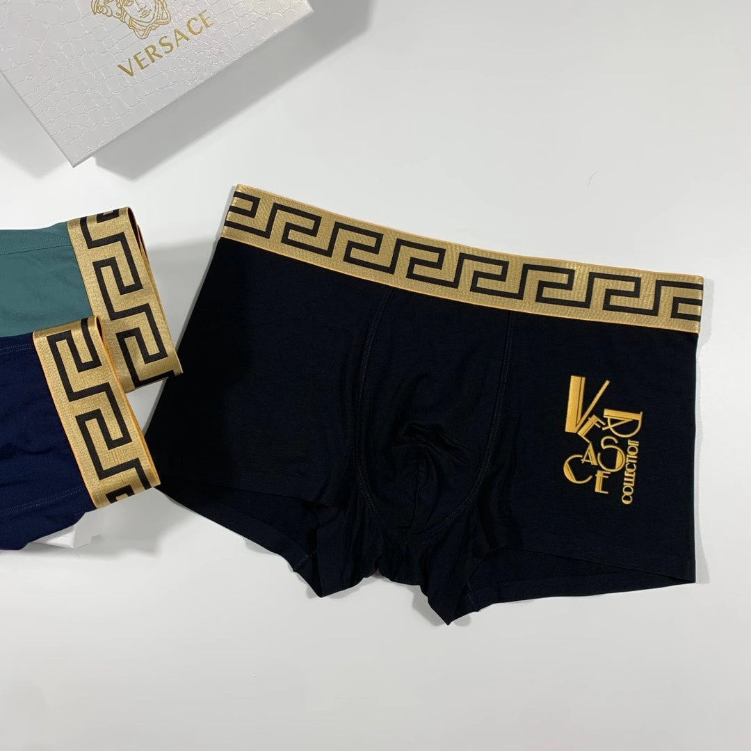 Versace stacked gold lettering boxer briefs - view 4