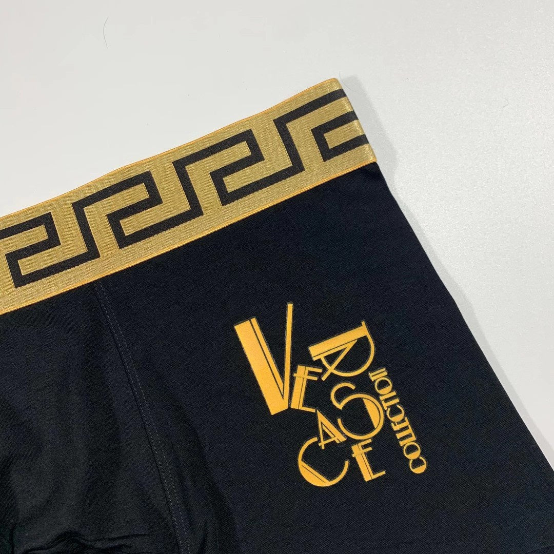 Versace stacked gold lettering boxer briefs - view 7