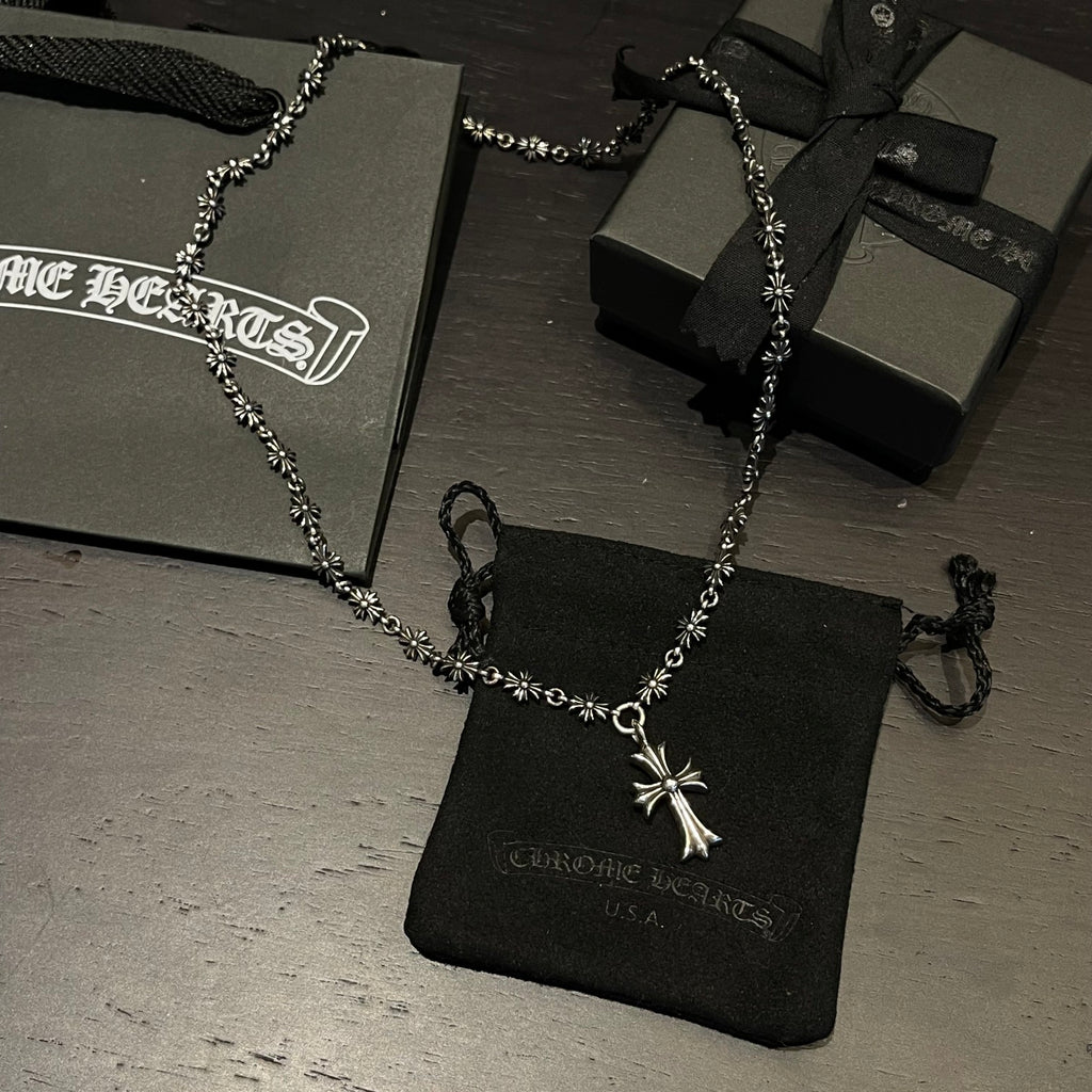 Chrome Hearts Integrated Cross Link Necklace - album image 4